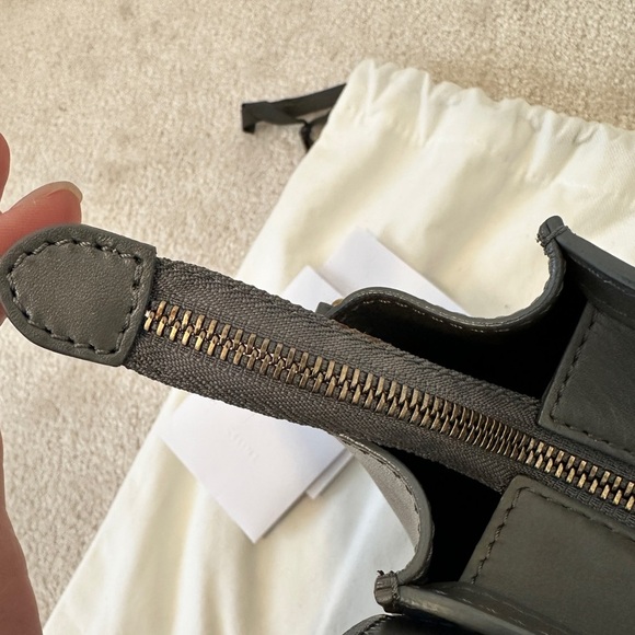 Celine Nano Luggage Bag in Drummed‎ Calfskin Gray - Picture 14 of 16